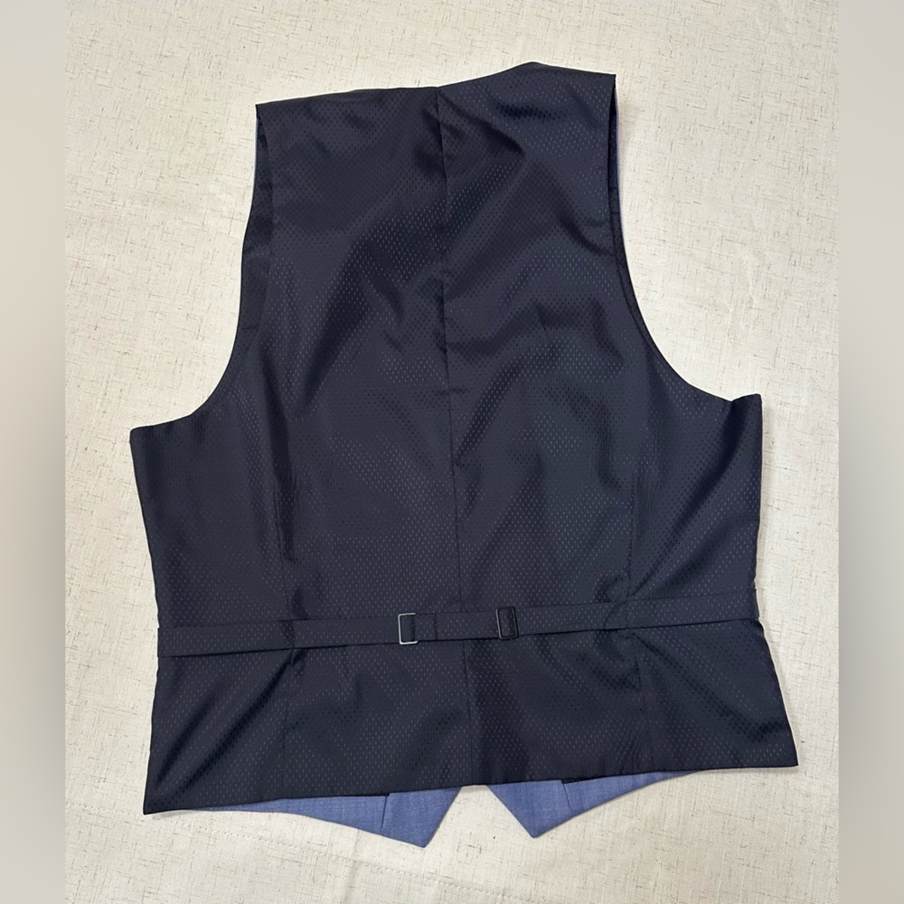 💜Men's Classic Blue Wool Blend Vest - Picture 3 of 8